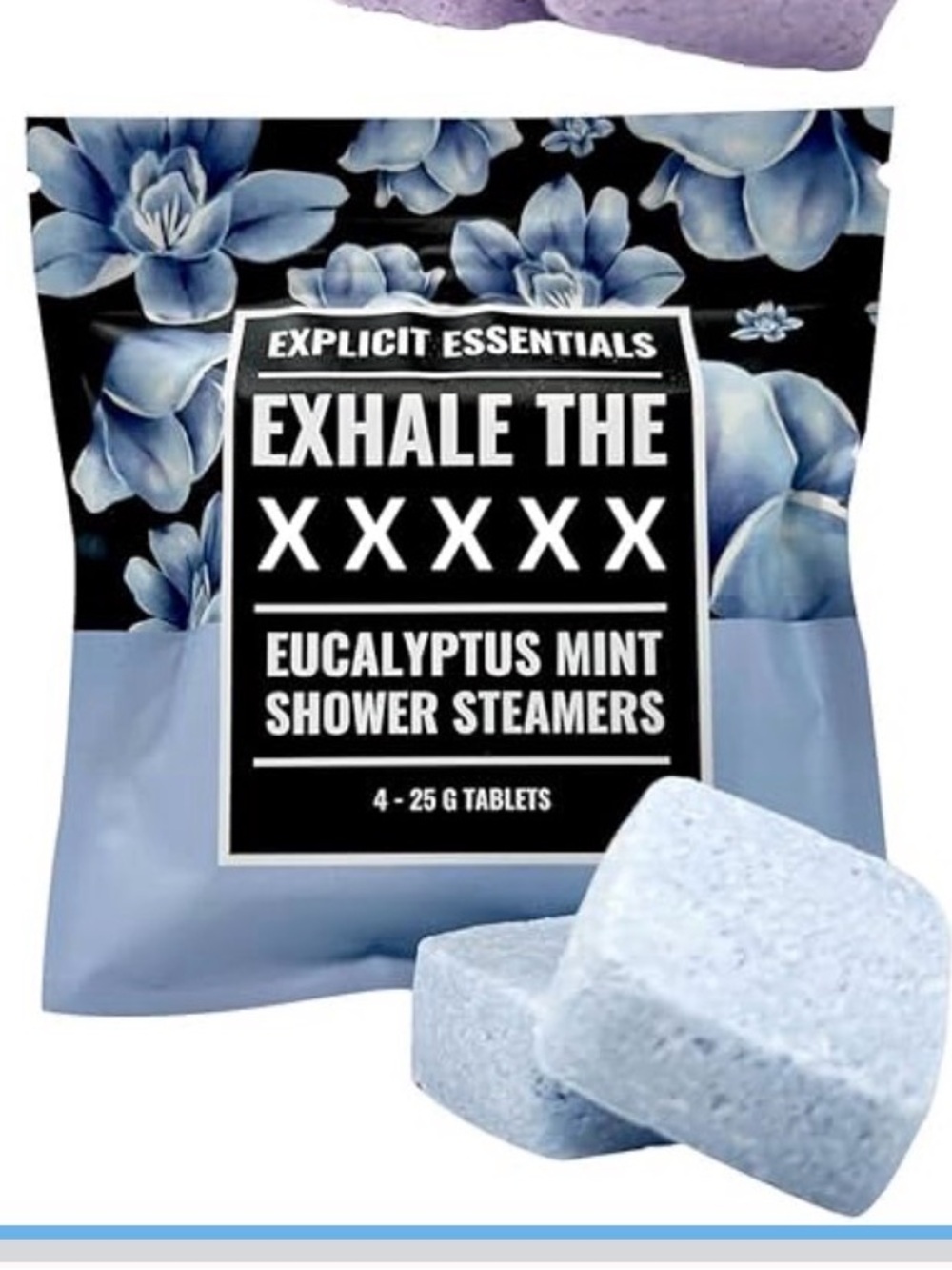 Funny Explicit Shower Steamers -Exhale the BS (4 in each package) NWT